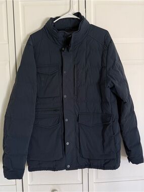 Proof Men's Insulated Quilted Puffer Jacket in Navy